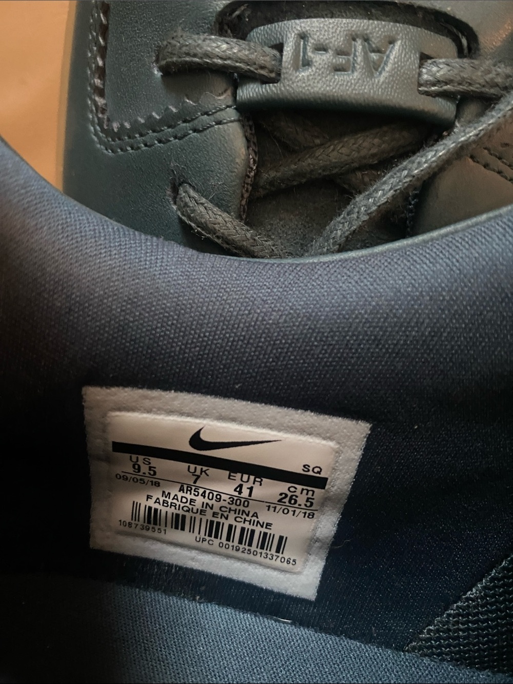 Nike Wmns Air Force 1 Sage Low LX 'Deep Jungle Size 9.5 - Picture 8 of 10